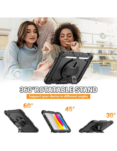 Funda SEYMAC para iPad A16 11"/10.9" 2025/2022 Negra