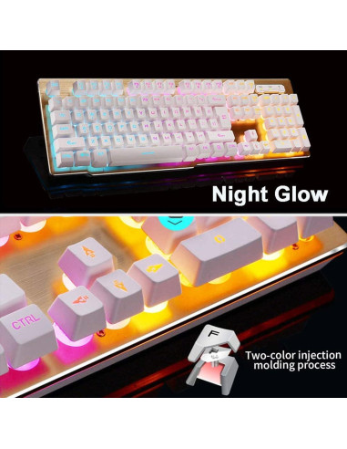 Conjunto Teclado y Ratón Inalámbricos Soseeln MK-500 Retroiluminado