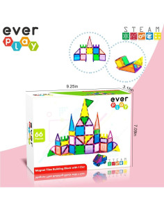 Juguete Magnético Everplay 66 Piezas para Niños 3 Años+ 2