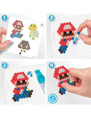 Conjunto de Personajes Aquabeads Super Mario - 700 Perlas