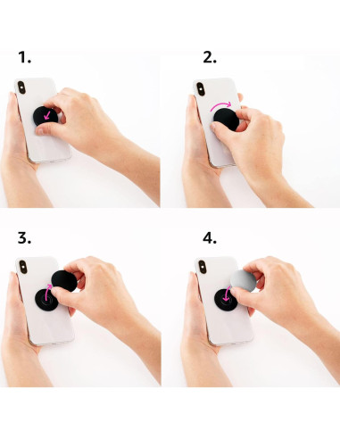 PopSockets Estándar Retro Atardecer Negro 10.9x8.6 cm