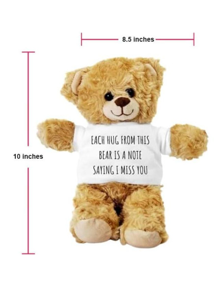 Oso de Peluche SpreadPassion 25.4 cm con Camiseta Blanca