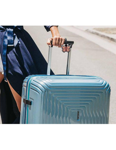 Etiquetas de Equipaje de Silicona QFSH Mariposa Naranja