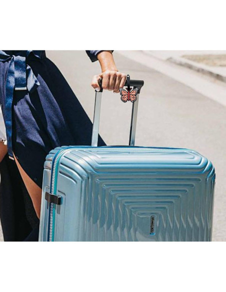 Etiquetas de Equipaje de Silicona QFSH Mariposa Naranja Etiquetas de Equipaje de Silicona QFSH Mariposa Naranja