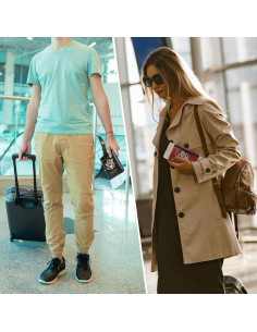 Funda para Pasaporte RFID XMLINPER Oro Rosa Unisex 2