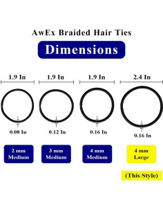 Gomas para el Cabello AwEx - 50 Elásticas Coloridas 4mm 2