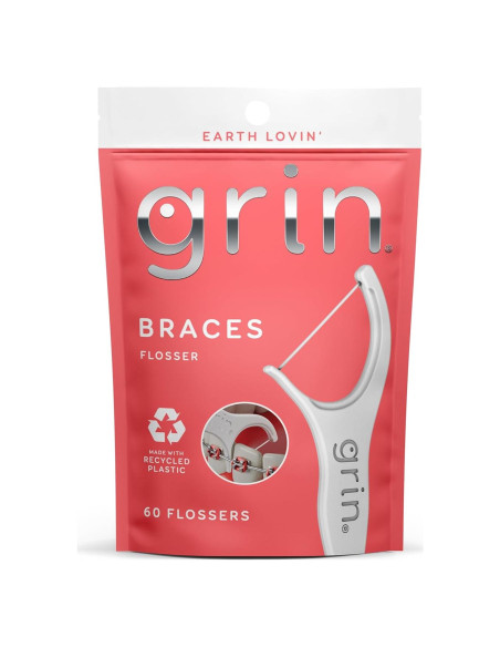 Hilo Dental Grin para Frenos - 60 Unidades, Plástico Reciclado Hilo Dental Grin para Frenos - 60 Unidades, Plástico Reciclado