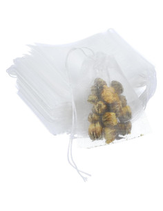 50 Bolsitas de Té Desechables Nylon Ymapinc 7x5.5 cm