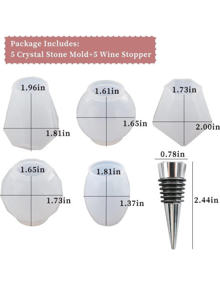 Juego de Moldes de Silicona para Tapones de Vino Wehous Juego de Moldes de Silicona para Tapones de Vino Wehous