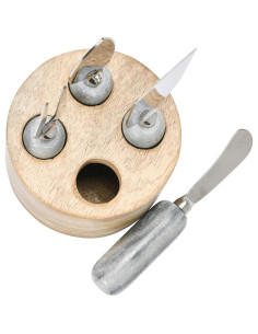 Juego de Servidores de Queso Creative Co-Op 5 Piezas Acero Inoxidable 2