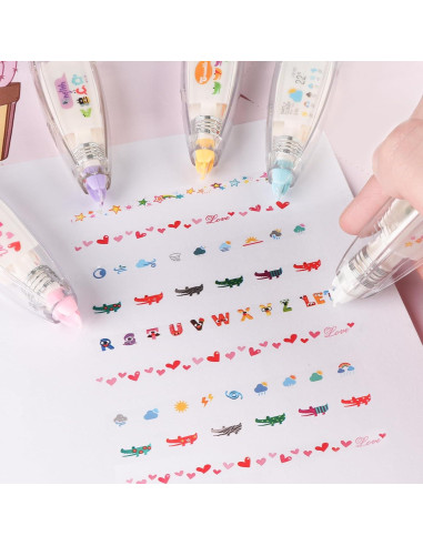 Bolígrafos Decorativos Genérico 5 Pcs Cinta Correctora Creativa