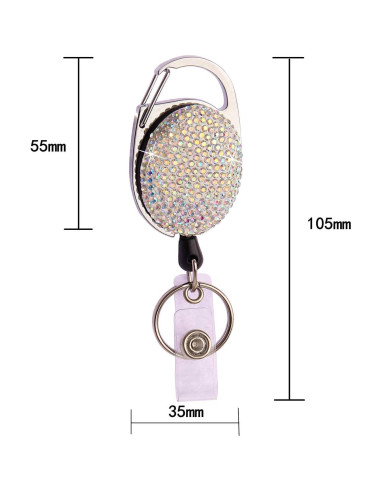 Soportes de Insignias Retráctiles WedFeir - 4 Piezas Brillantes