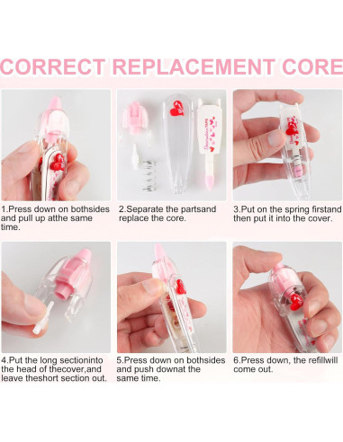 Bolígrafos Decorativos Genérico 5 Pcs Cinta Correctora Creativa