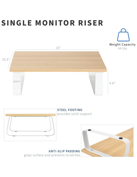 Soporte para Monitor VIVO STAND-V000WS de Madera y Acero Soporte para Monitor VIVO STAND-V000WS de Madera y Acero