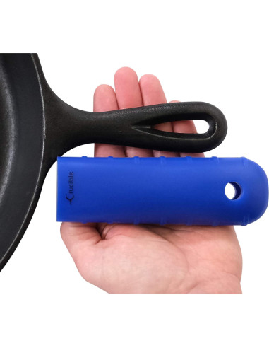 Soporte de Mango de Silicona Crucible Cookware Azul