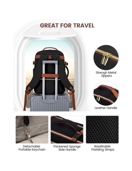 Mochila de Viaje LOVEVOOK 40L Unisex Aprobada por Aerolíneas Mochila de Viaje LOVEVOOK 40L Unisex Aprobada por Aerolíneas