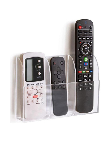 Soporte Organizador de Control Remoto APSOONSELL Acrílico 3 Compartimentos Soporte Organizador de Control Remoto APSOONSELL Acrílico 3 Compartimentos