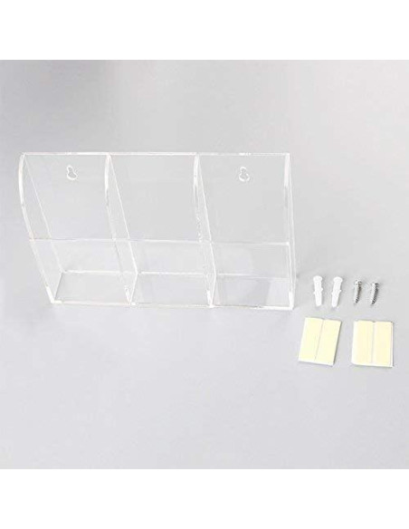 Soporte Organizador de Control Remoto APSOONSELL Acrílico 3 Compartimentos Soporte Organizador de Control Remoto APSOONSELL Acrílico 3 Compartimentos