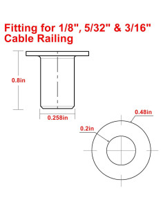 BLIKA 50 Mangas Protectores Acero Inoxidable Negro 3.2-4.8 mm 2