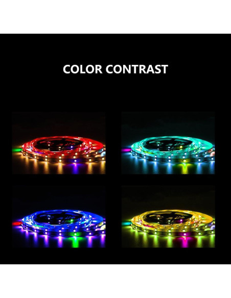 Tira LED WS2812B 5M 150 LEDs RGB Control Remoto APP Bluetooth Tira LED WS2812B 5M 150 LEDs RGB Control Remoto APP Bluetooth