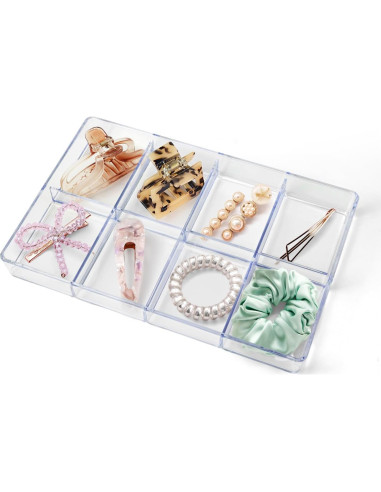 Organizador de Cajones Carrotez 8 Compartimentos Plástico 24x17x3.5cm