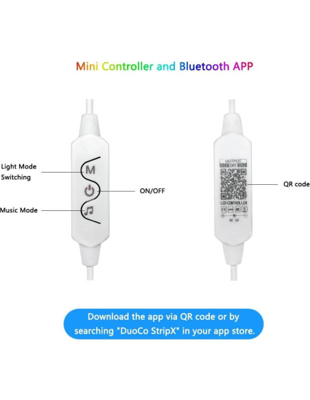 Tira LED WS2812B 5M 150 LEDs RGB Control Remoto APP Bluetooth Tira LED WS2812B 5M 150 LEDs RGB Control Remoto APP Bluetooth