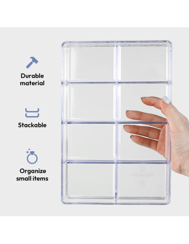 Organizador de Cajones Carrotez 8 Compartimentos Plástico 24x17x3.5cm