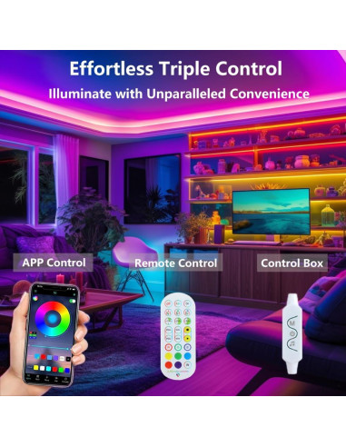 Tira LED WS2812B 5M 150 LEDs RGB Control Remoto APP Bluetooth