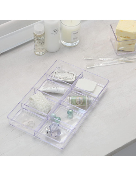 Organizador de Cajones Carrotez 8 Compartimentos Plástico 24x17x3.5cm Organizador de Cajones Carrotez 8 Compartimentos Plástico 24x17x3.5cm