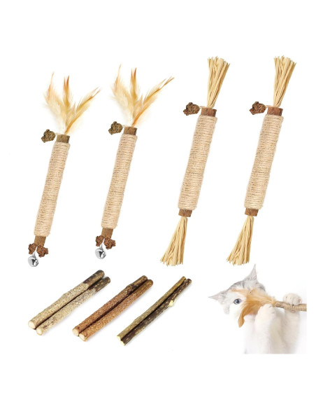 Juguetes para Gatos Tocirelo - Paquete de 10 Silvervine Natural Juguetes para Gatos Tocirelo - Paquete de 10 Silvervine Natural