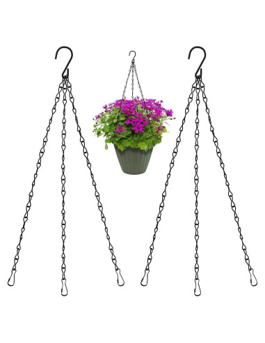 Cadenas Colgantes Negras SHRJ 3Pcs 40cm para Macetas