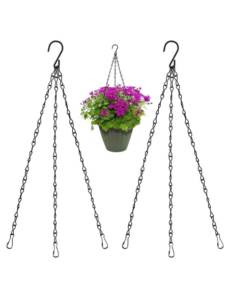 Cadenas Colgantes Negras SHRJ 3Pcs 40cm para Macetas Cadenas Colgantes Negras SHRJ 3Pcs 40cm para Macetas