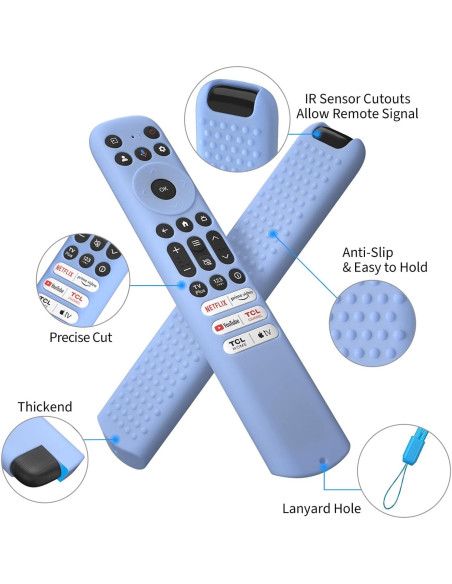 Funda de Silicona Hi Color para Control Remoto TCL RC813 FMB1 Azul Funda de Silicona Hi Color para Control Remoto TCL RC813 FMB1 Azul