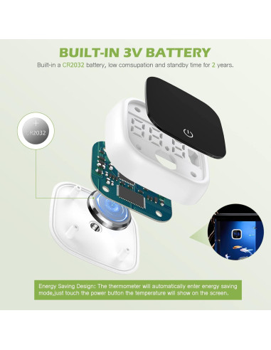 Termómetro Digital de Acuario KeeKit con Pantalla LED 0-60C