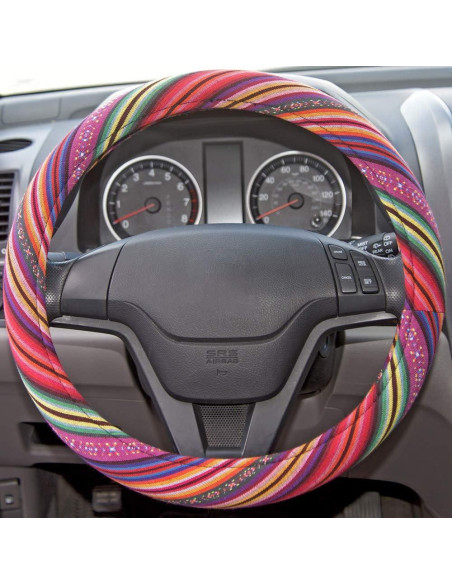 Cubierta de Volante Tejida Colorida BDK - Ajuste Universal 36.8-39.4 cm Cubierta de Volante Tejida Colorida BDK - Ajuste Universal 36.8-39.4 cm