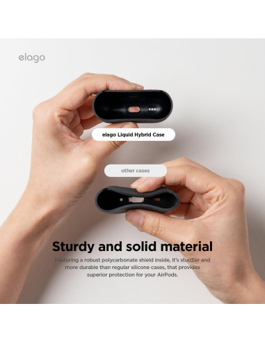 Funda híbrida elago para AirPods 4ta generación - Negro