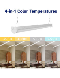 Luz de tira LED lineal YPII 4 pies 40W regulable 0-10V 2