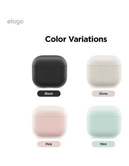 Funda híbrida elago para AirPods 4ta generación - Negro Funda híbrida elago para AirPods 4ta generación - Negro