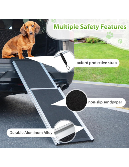 Escalera para Mascotas COZIWOW Plegable Antideslizante 150kg Escalera para Mascotas COZIWOW Plegable Antideslizante 150kg