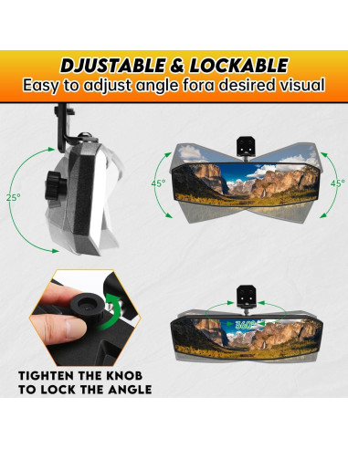 Kit de Espejos Laterales y Retrovisor Central SHEJISI para Polaris Ranger