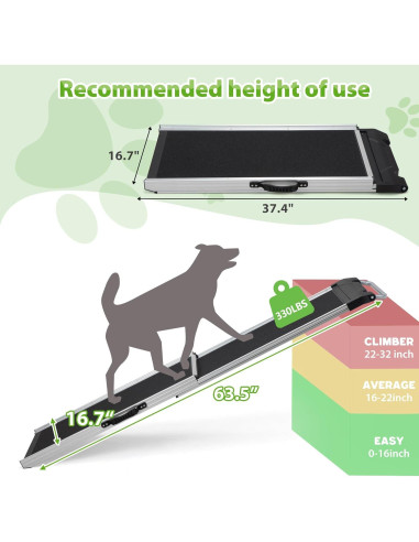 Escalera para Mascotas COZIWOW Plegable Antideslizante 150kg