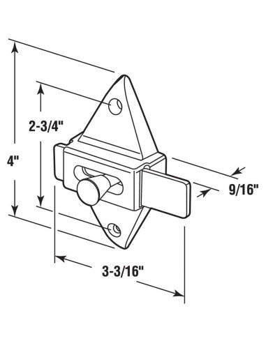 Pestillo Deslizante Prime-Line PH 17039 Cromo 6.99 cm