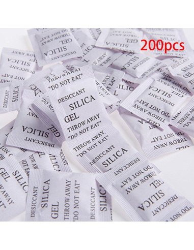 200 Pcs Gel de Silica Alimenticio Saycker Absorbente de Humedad