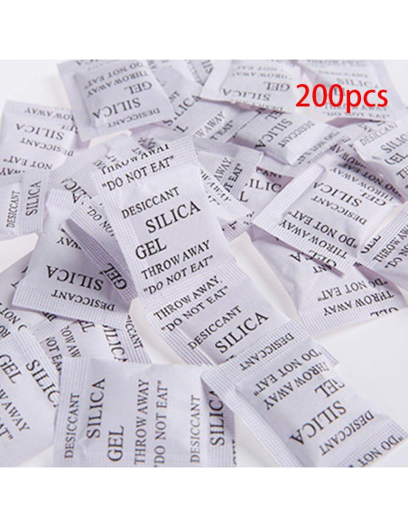 200 Pcs Gel de Silica Alimenticio Saycker Absorbente de Humedad 200 Pcs Gel de Silica Alimenticio Saycker Absorbente de Humedad