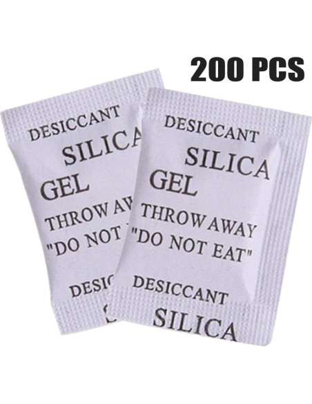 200 Pcs Gel de Silica Alimenticio Saycker Absorbente de Humedad 200 Pcs Gel de Silica Alimenticio Saycker Absorbente de Humedad