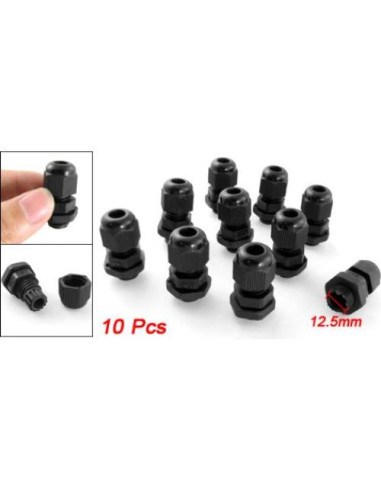 Prensaestopas PG7 uxcell - Juntas de Cable Impermeables IP67 (10 Pcs)