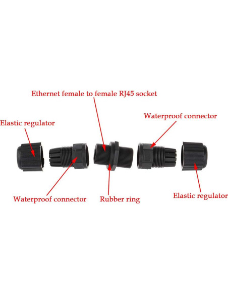 10 Conectores RJ45 Impermeables IP67 Cat5/5e ANMBEST 10 Conectores RJ45 Impermeables IP67 Cat5/5e ANMBEST