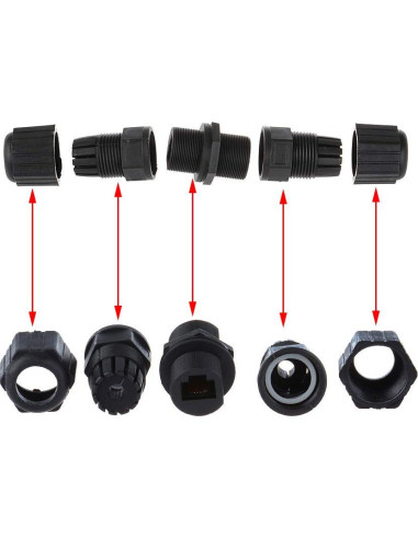 10 Conectores RJ45 Impermeables IP67 Cat5/5e ANMBEST