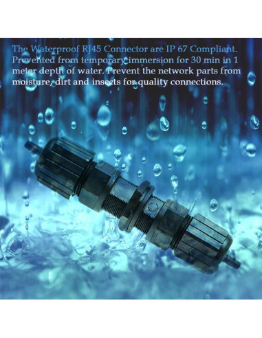 10 Conectores RJ45 Impermeables IP67 Cat5/5e ANMBEST