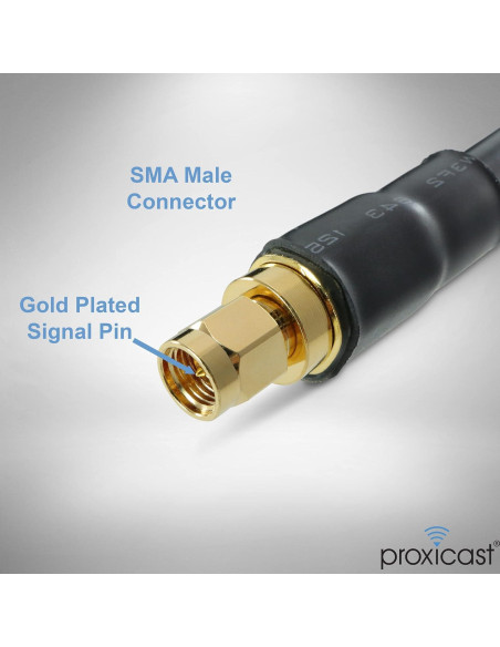 Cable Coaxial Proxicast 15.24 m SMA Macho a N Macho 50 Ohm Cable Coaxial Proxicast 15.24 m SMA Macho a N Macho 50 Ohm